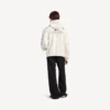 Men’s tattoo oversized zip-up hoodie in cream