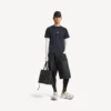 Men’s techwear long sleeve t-shirt in navy/white