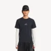 Men’s techwear long sleeve t-shirt in navy/white