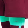 Men’s techwear shorts in burgundy/aqua