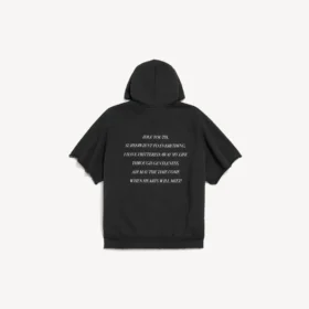 Men’s the song of the highest tower cut-off sleeve hoodie in black Men’s the song of the highest tower cut-off sleeve hoodie in black