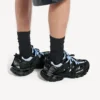 Men’s track shirt sneaker in black/blue Men’s track shirt sneaker in black/blue