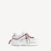 Women’s track trail laces sneaker in white/red/grey/black