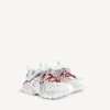 Women’s track trail laces sneaker in white/red/grey/black