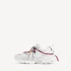 Women’s track trail laces sneaker in white/red/grey/black