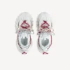 Women’s track trail laces sneaker in white/red/grey/black