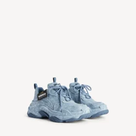 Men’s triple s canvas sneaker in blue