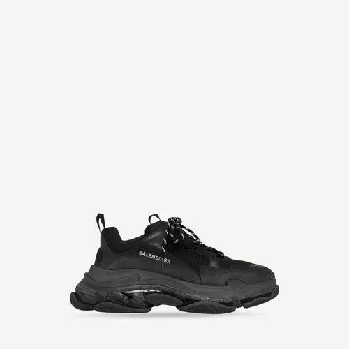 Men’s triple s clear sole sneaker in black Men’s triple s clear sole sneaker in black