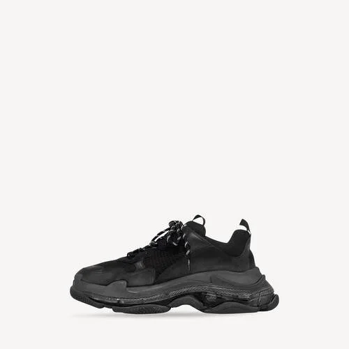 Men’s triple s clear sole sneaker in black Men’s triple s clear sole sneaker in black