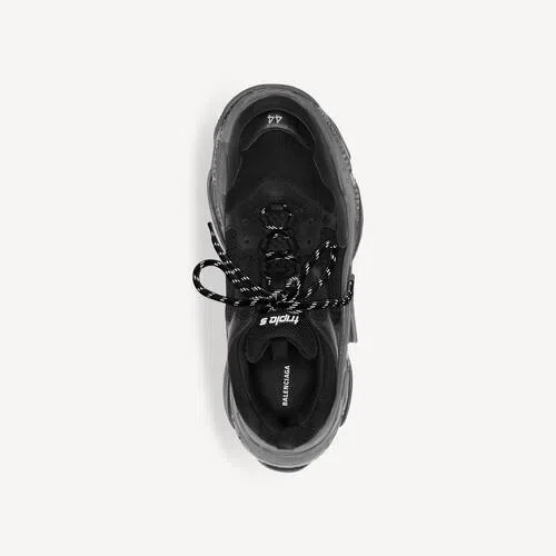 Men’s triple s clear sole sneaker in black Men’s triple s clear sole sneaker in black