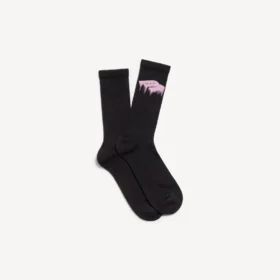 Men’s wet brush socks in pink/black
