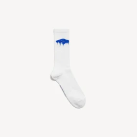 Men’s wet brush socks in white/blue