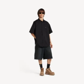 Men’s workwear short sleeve shirt in black Men’s workwear short sleeve shirt in black