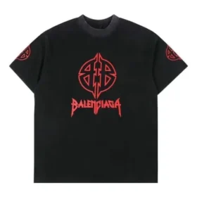 Metal BB Stencil T-shirt “Black Red” 764235TPVI21568
