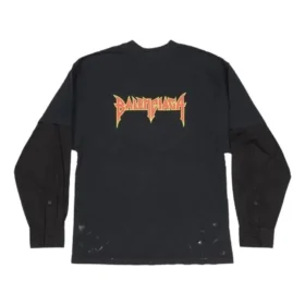 Metal Layered T-Shirt “Black Faded” 698631TMV881055