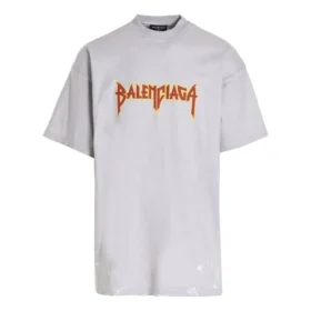 Metallica Short Sleeve T-Shirt Oversized Fit “White Orange” 694576TMV880901