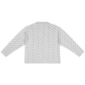 Mini Allover Logo Cardigan “Light Grey White” 699822T32331461