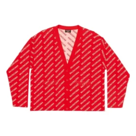 Mini Allover Logo Cardigan “Red White” 699822T32336090
