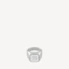 Nano signet ring in shiny silver