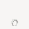 Nano signet ring in shiny silver