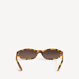Neo round sunglasses in spotted havana