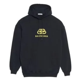Oversized Interlocked BB Hoodie “Black Yellow” 578138TEV191361