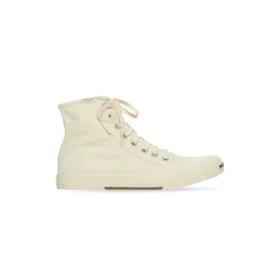 Paris High Top Sneakers “White Destroyed Cotton and White Rubber” 688756W3RC49090