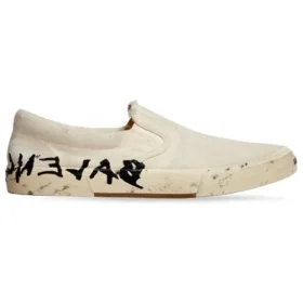 Paris Low Top Slip On Shoes “Washed White Cotton” 710295W3RR59010 Paris Low Top Slip On Shoes “Washed White Cotton” 710295W3RR59010