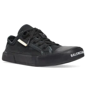 Paris Low Top Sneakers “Black Destroyed Cotton and Black Rubber” 688754W3RP21010 Paris Low Top Sneakers “Black Destroyed Cotton and Black Rubber” 688754W3RP21010