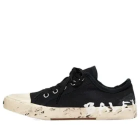 Paris Low Top Sneakers “Black Destroyed Cotton and White Rubber with Graffiti” 688754W3RR51099 Paris Low Top Sneakers “Black Destroyed Cotton and White Rubber with Graffiti” 688754W3RR51099