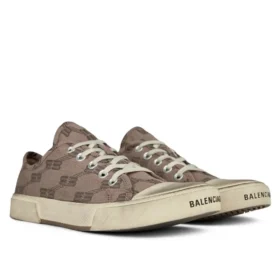 Paris Low Top Sneakers “Tan BB Monogram Cotton and White Rubber” 688757W3RQ22298 Paris Low Top Sneakers “Tan BB Monogram Cotton and White Rubber” 688757W3RQ22298