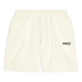 Political Campaign Sweat Shorts “Beige” 676137TKVI98962