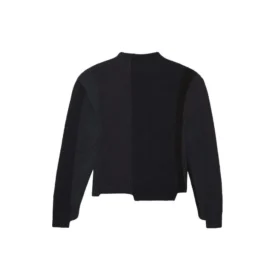 Restructured Asymmetrical Knit Sweater “Black” 657334T32011271