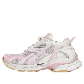 Runner Sneakers “White Baby Pink Mesh and Nylon” 677403W3RB39059