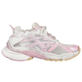 Runner Sneakers “White Baby Pink Mesh and Nylon” 677403W3RB39059