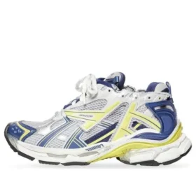 Runner Sneakers “White Blue Yellow Mesh and Nylon” 677403W3RB59174