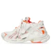 Runner Sneakers “White Fluo Orange Mesh and Nylon” 677403W3RBM9770