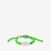 Saint-germain lace bracelet in neon green/black/shiny silver