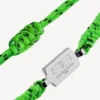 Saint-germain lace bracelet in neon green/black/shiny silver