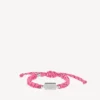 Saint-germain lace bracelet in pink/black/white/shiny silver