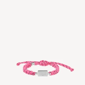 Saint-germain lace bracelet in pink/black/white/shiny silver