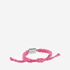 Saint-germain lace bracelet in pink/black/white/shiny silver