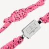 Saint-germain lace bracelet in pink/black/white/shiny silver