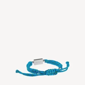 Saint-germain lace bracelet in turquoise/black/green/shiny silver