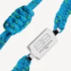 Saint-germain lace bracelet in turquoise/black/green/shiny silver