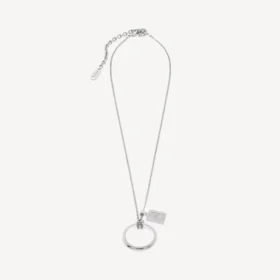 Saint-germain ring necklace in shiny silver