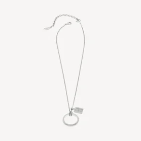 Saint-germain ring necklace in shiny silver