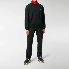 Small Contrast Logo Print Crewneck Sweatshirt “Black White” 556147TYK271000 Small Contrast Logo Print Crewneck Sweatshirt “Black White” 556147TYK271000