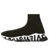 Speed Graffiti Sneakers “Black Knit Black Graffiti Sole Unit” 605942W2DB71015