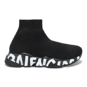 Speed Graffiti Sneakers “Black Knit White Graffiti Sole Unit” 605942W2DB71006 Speed Graffiti Sneakers “Black Knit White Graffiti Sole Unit” 605942W2DB71006